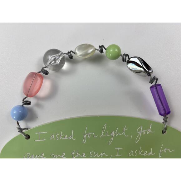 Sandra Magsamen 3X7" Oval Sign: I ASKED FOR LIGHT, GOD GIVE ME THE SUN….. - Picture 3 of 7